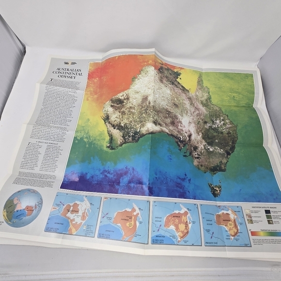 AUSTRALIA TRAVEL SOUVENIR LOT APRON DISH TOWEL MAP VINTAGE KITCHEN LINENS NEW - Picture 13 of 14